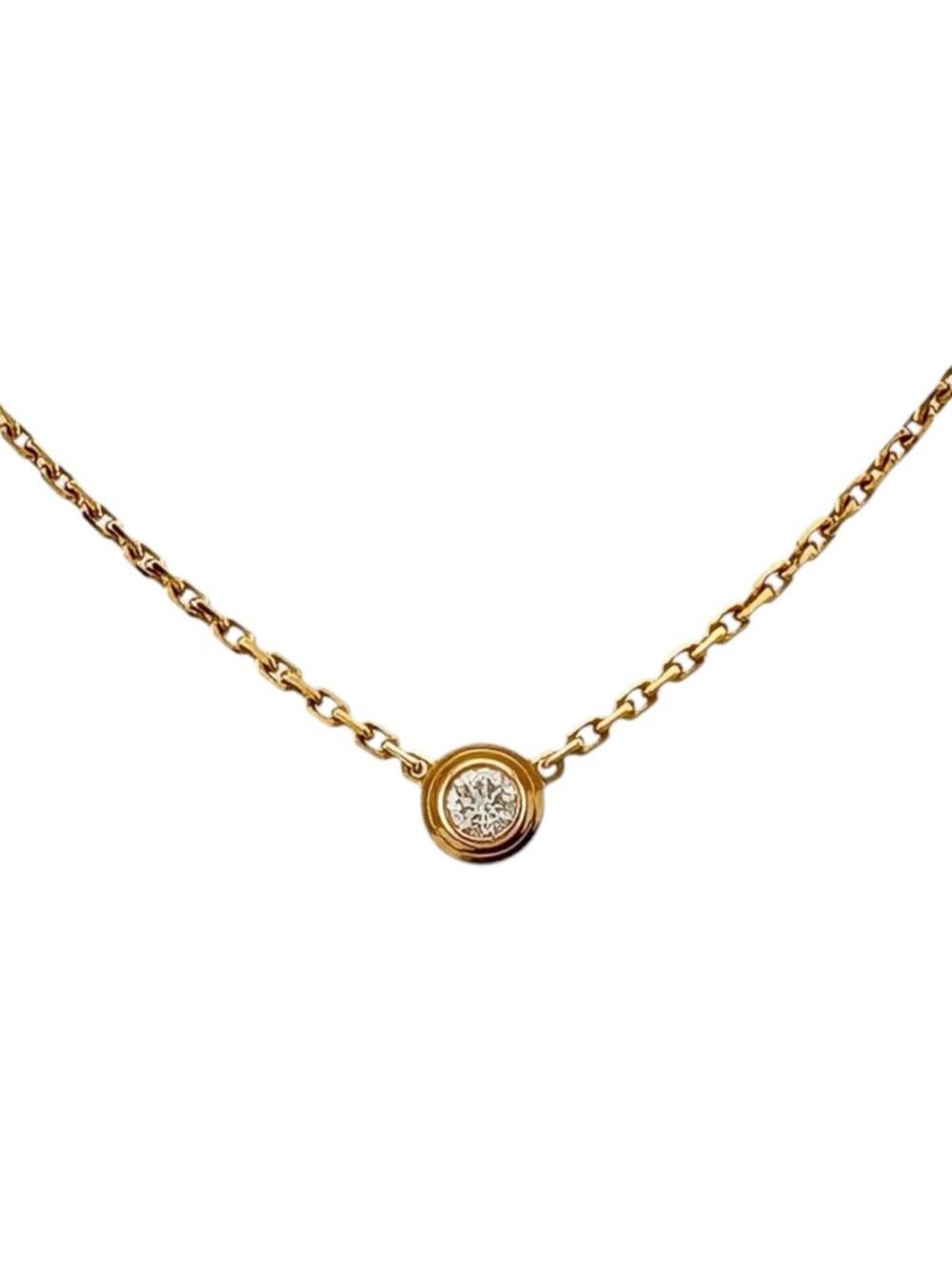 Cartier D'amour Diamants Legers Necklace 18k Pink Gold Diamond